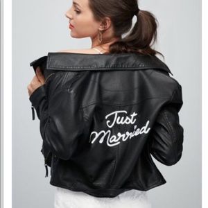 Just married vegan leather jacket